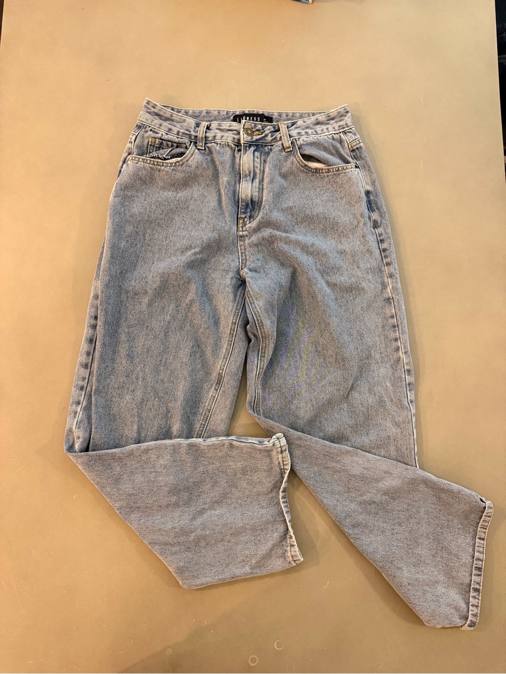Oversized Cropped Women’s Jeans - Light Blue